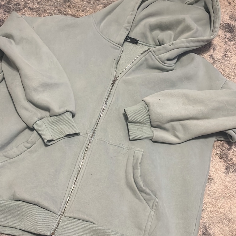 Women's Gray Zip-Up Hoodie